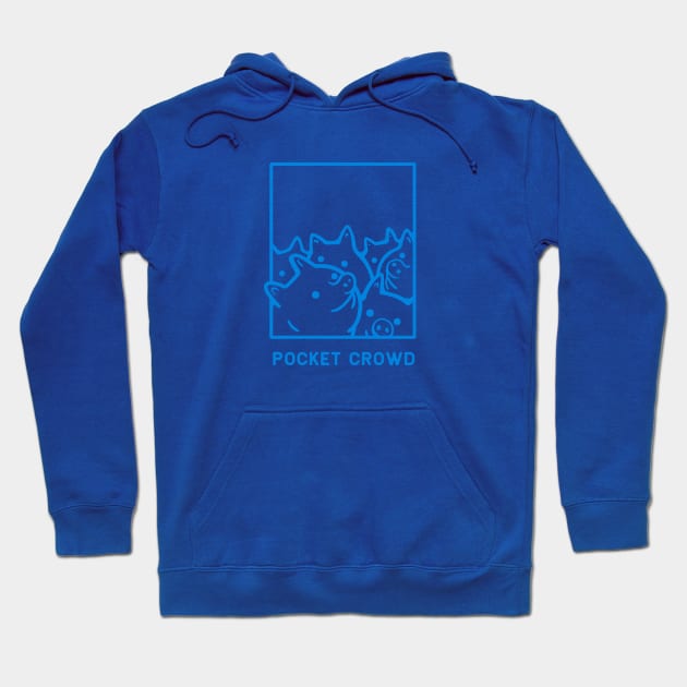 Pack of cute little piglets in blue ink Hoodie by croquis design